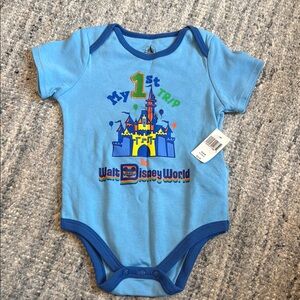 Disney Blue Bodysuit with Castle Design